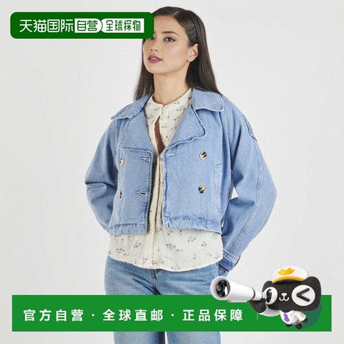 欧洲直邮Vero Moda  女装 风衣 春夏 蓝色 VMLELOU SHORT LS TREN