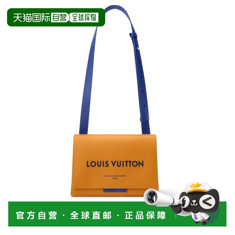 自营1h可退 欧洲直邮LV路易威登 Take Out男士藏红花黄皮革logo标