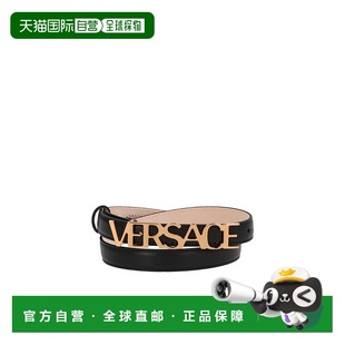 香港直邮Versace 1002202DV3T1B00V范思哲真皮腰带 黑色皮带