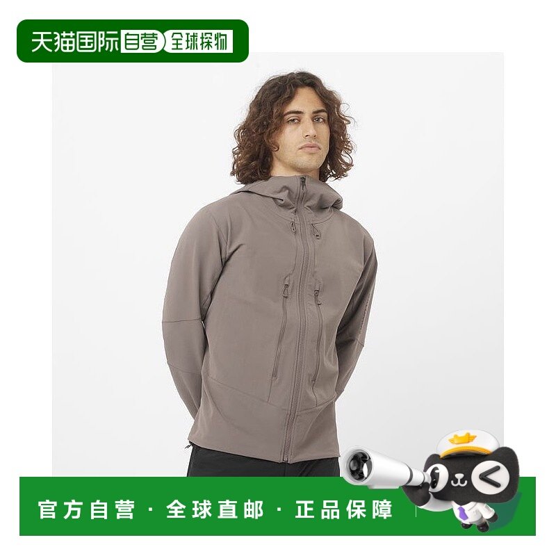 自营欧洲直邮Salomon萨洛蒙 OUTPEAK SOFTSHELL系列男士铁灰色聚