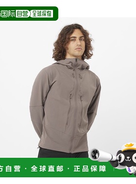 自营欧洲直邮Salomon萨洛蒙 OUTPEAK SOFTSHELL系列男士铁灰色聚