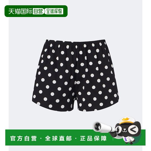 香港直邮HUNZA G 女士 波尔卡圆点短裤 black黑色 舒适时尚