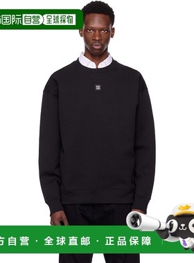 香港直邮HUGO 雨果 男士 黑色 Stacked Logo Badge 套头衫 505336