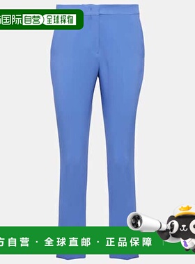 香港直邮Etro 艾特罗 女士 精细剪裁直筒长裤 blue蓝色 舒适时尚