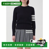 香港直邮Thom 女士 Browne 1h可退 汤姆 布朗 黑色棉质针织衫 FKA