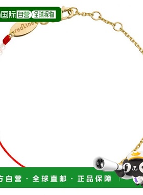欧洲直邮Redline Royal方形钻石半绳半链女士手链金晨同款红绳