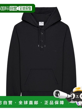 香港直邮Courreges 纽扣运动衫 125JHO037JS0120刺绣长袖翻领卫衣