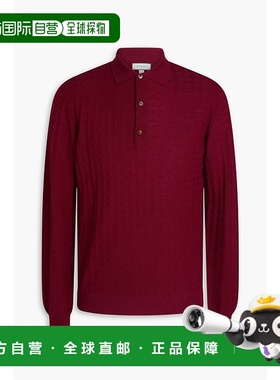 香港直邮Canali 康钠丽 男士 提花针织羊毛Polo毛衣 MK01972C0991