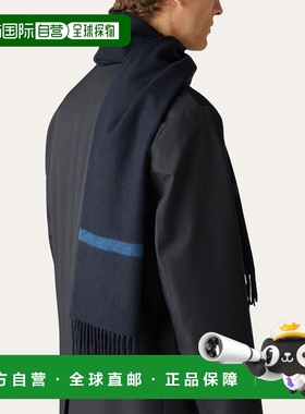 自营欧洲直邮Loro Piana 男士海军蓝羊绒围巾