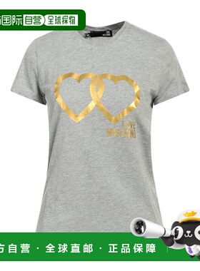 香港直邮moschino 爱莫斯奇诺 女士 T恤 grey灰色 舒适时尚