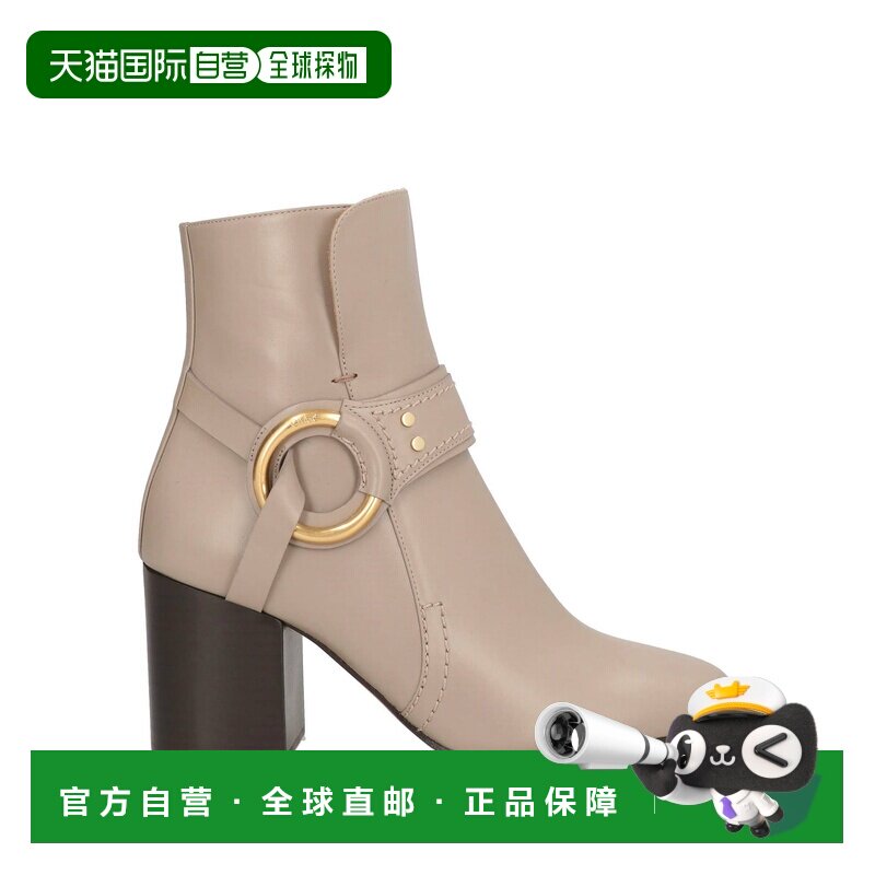 香港直邮Chloe 蔻依 女士 脚踝靴 BROWN棕色 单鞋时尚舒适高跟鞋