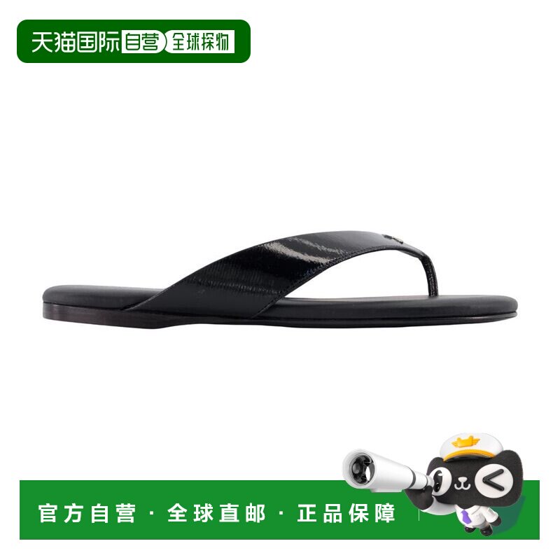1h可退 香港直邮Courreges 女士 黑色人字拖 126SCS142VY0014拖鞋图片