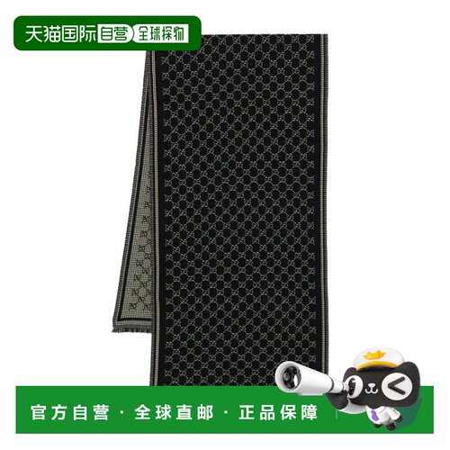 香港直邮GUCCI 男士围巾 8362644G3861066 CO 黑【付后1h可退】