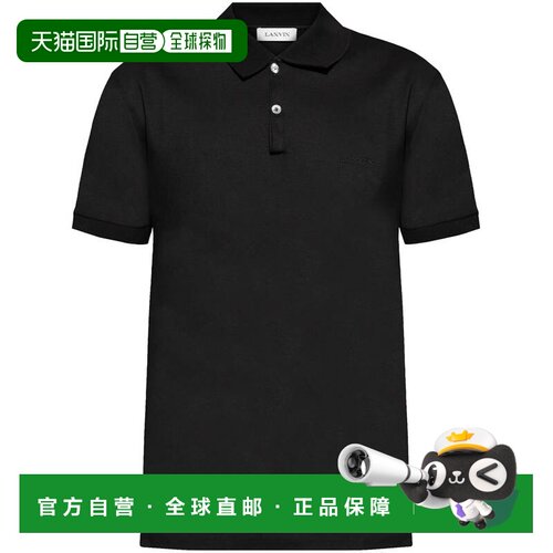 1h可退 香港直邮LANVIN 男士POLO衫 RMPL0023J165P2510 AW2025 黑