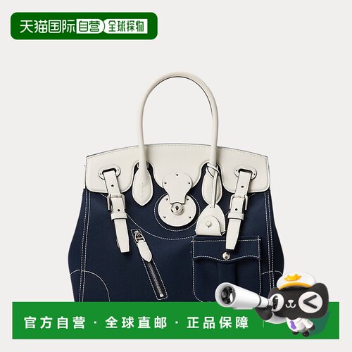 自营欧洲直邮Ralph Lauren拉夫劳伦 Soft Ricky 33女士帆布牛皮手