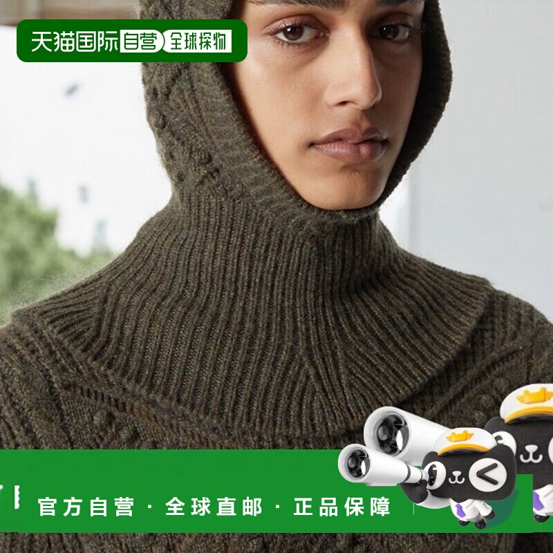 自营欧洲直邮Loro Piana 女士绿色羊绒帽子