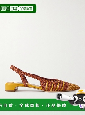 1h可退 香港直邮Gabriela Hearst 女士 Perro 编织皮质露跟浅口鞋