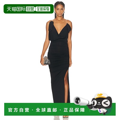 香港直邮The Attico 女士 吊带深V连衣裙 248WCM174A014长裙