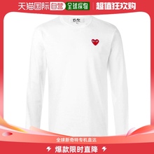 T恤 香港直邮Comme Des Play 白色心形贴片长袖 P1T1180 Garcons