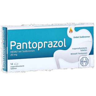 欧洲直邮德国药房Hexal赫素泮托拉唑胃药14粒抑制胃病治疗身体