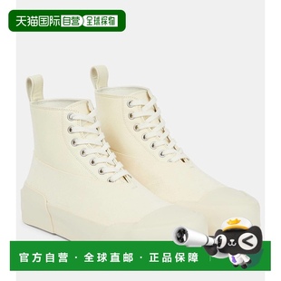吉尔 Sander 桑达 女士 1h可退 皮质高帮运动鞋 香港直邮Jil