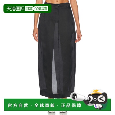 1h可退 香港直邮KHAITE 女士 Lucian 欧根纱半身裙 41493002a字裙