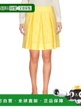 香港直邮moschino 女士 迷你半身裙 yellow黄色 舒适时尚