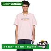 香港直邮Casablanca 男士 Glass 1h可退 Classic 粉色 Logo 恤