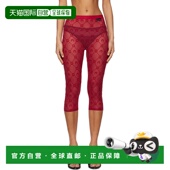 Serre 紧身短裤 女士 Moonogram 香港直邮Marine Flock 红色 Mesh