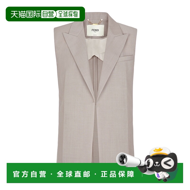 香港直邮Fendi 无袖西装式马甲 FT5990S9A羊毛