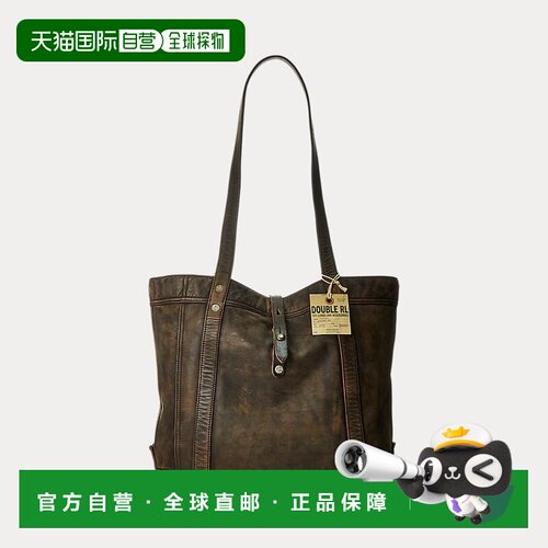 自营欧洲直邮RALPH LAUREN拉夫劳伦RRL皮革手提包