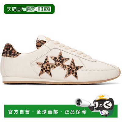 1h可退 香港直邮AMIRI 女士 灰白色 Leopard Pacific Flat 运动鞋