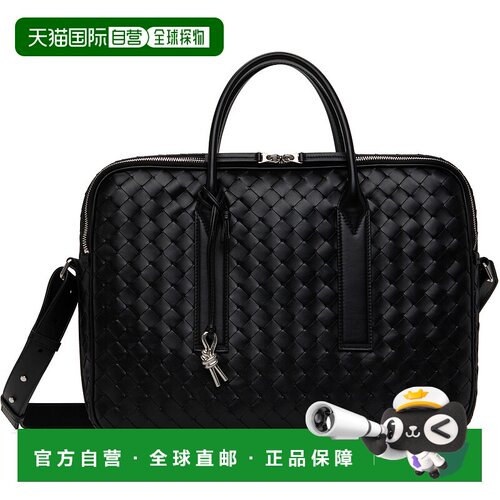 香港直邮Bottega Veneta 葆蝶家 男士 黑色 Getaway 公文包 76636