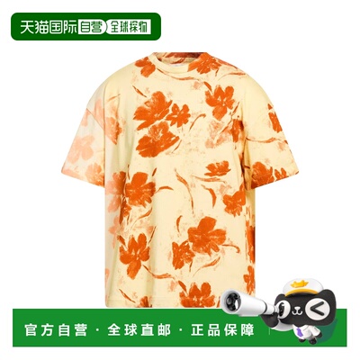 香港直邮Jil Sander 吉尔 桑达 男士 T恤 yellow黄色 舒适时尚