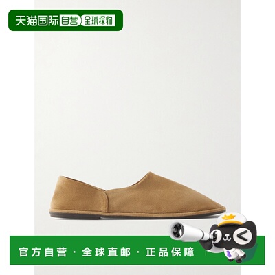 美国直邮The Row 男士 Canal 绒面革便鞋 F2014L805BROWN一脚蹬