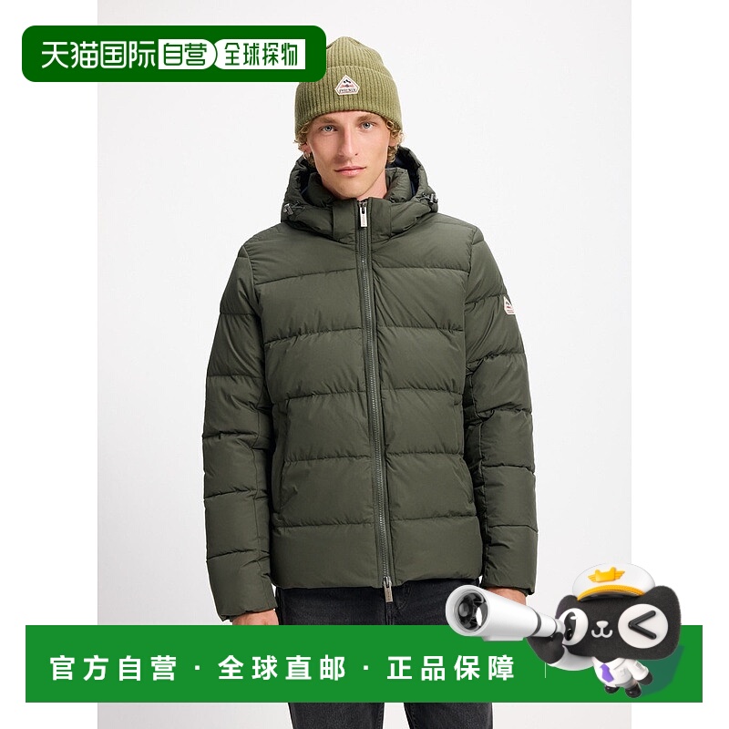 自营欧洲直邮Pyrenex Spoutnic 深卡其色羽绒服 带可拆卸帽子