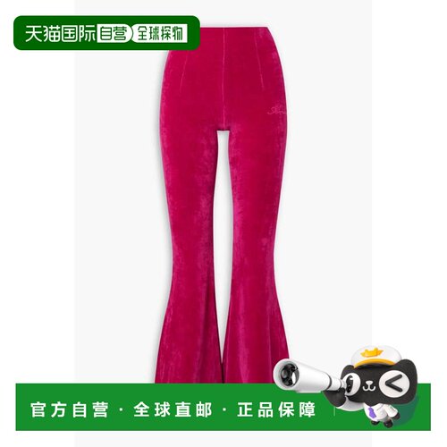 香港直邮AMIRI 女士 弹力棉混纺天鹅绒喇叭打底裤 PS23WJP002
