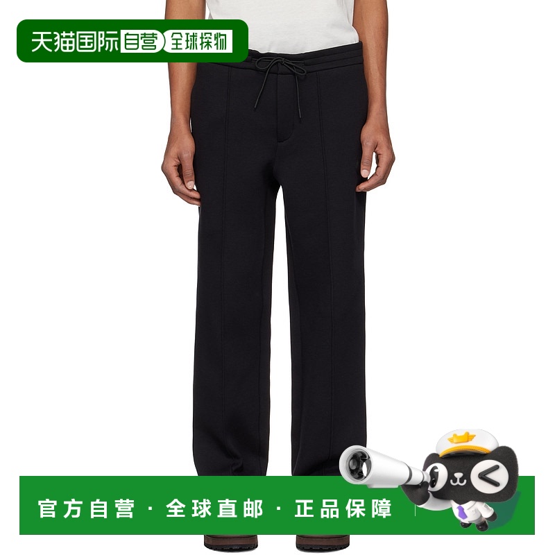 1h可退 香港直邮Moncler 盟可睐 男士 黑色 Logo Patch Cotton &