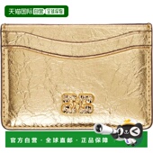 香港直邮GANNI 卡包 甘尼 金色 1h可退 Metallic 女士 Bou B30100