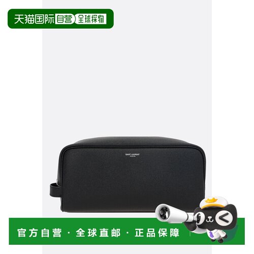 香港直邮Saint Laurent 圣罗兰 男士 CON 徽标化妆包 6093471GF0N