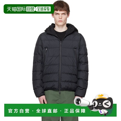 1h可退 香港直邮Moncler 盟可睐 男士 黑色 Vega Hooded Short 羽