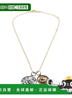 自营欧洲直邮Balenciaga巴黎世家 女士金色/银色黄铜水瓶座项链