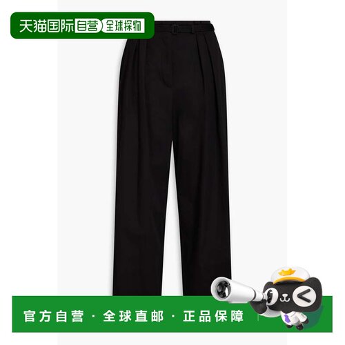 JOSEPH 约瑟夫 女士 Tunius 阔腿棉缎裤子 JP0016050010BLACK