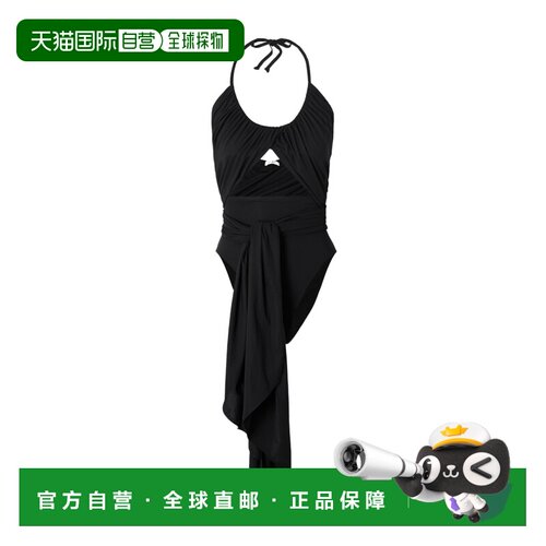 1h可退 香港直邮Alaia 露背垂褶泳衣 AA9W0076J040B