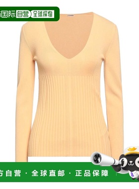 1h可退 香港直邮Jil Sander 吉尔 桑达 女士 毛衣 yellow黄色 舒