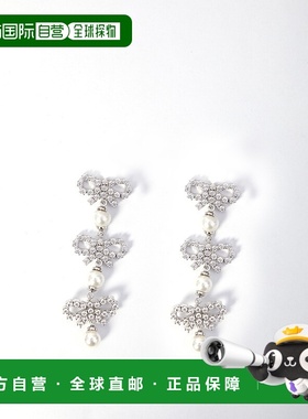 香港直邮Self-Portrait 女士 细蝴蝶结珍珠层式耳环 PF25613EPSIL