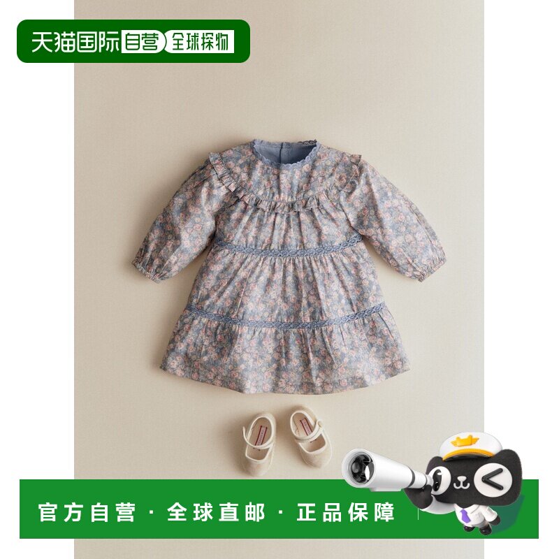 欧洲直邮Sezane FLORA婴儿菲奥伦蒂诺印花棉质长袖连衣裙