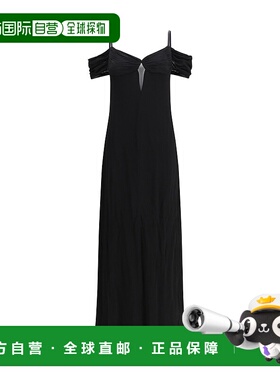 香港直邮Saint Laurent 圣罗兰 女士 V領露肩連身裙 422743Y103L
