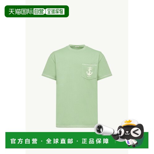 欧洲直邮MONCLER(盟可睐) T-shirt en coton à broderie ancre