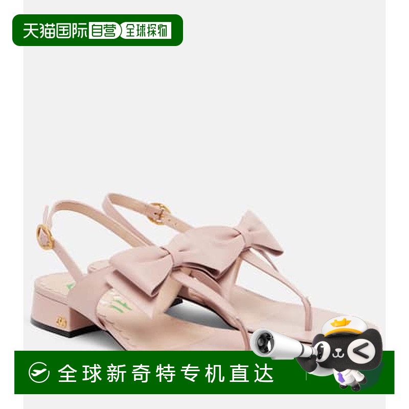 1h可退 香港直邮Valentino 华伦天奴 女士 Bowow 25 皮质人字拖